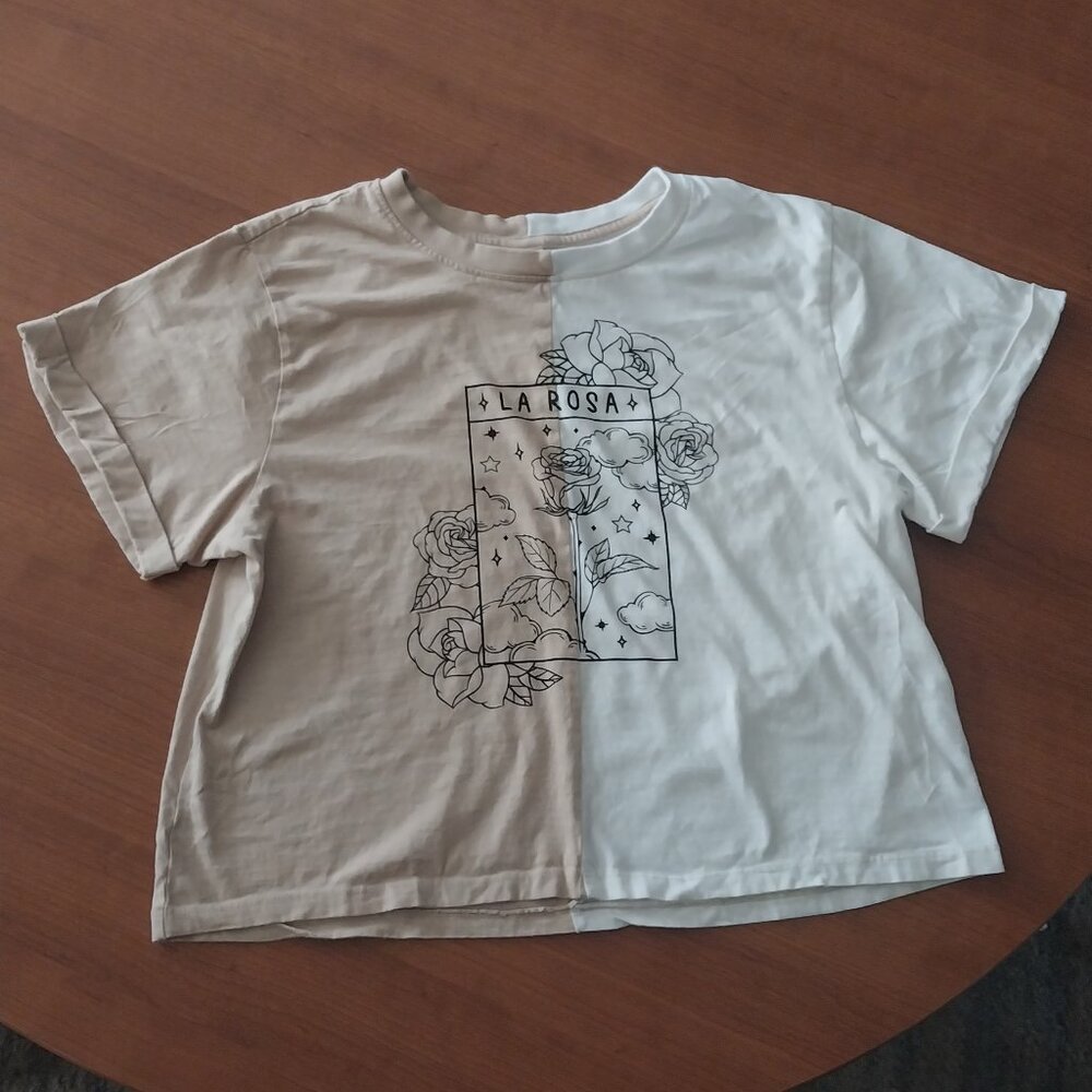 La Rosa two-toned t shirt